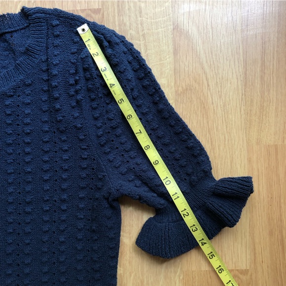 Navy Blue cotton/poly blend sweater by INC - Picture 11 of 11